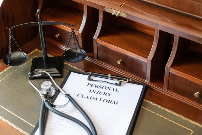 Personal Injury Claim Form on a Lawyer